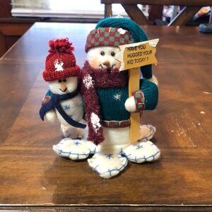 Red and Green Snowman Holiday Decor